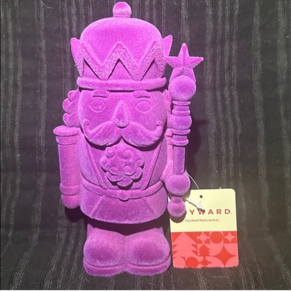 Joyward Flocked Purple Nutcracker ~NEW!